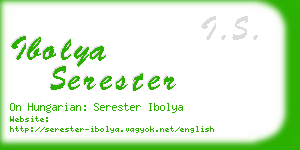 ibolya serester business card